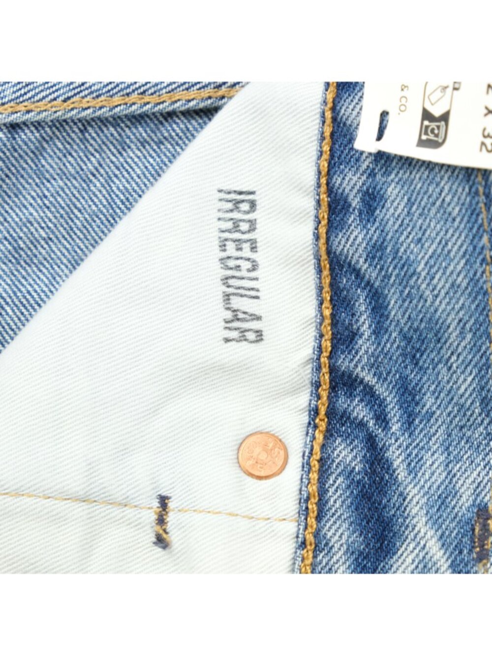 Levi’s Premium 501 Distressed Straight Leg Selvedge Jeans ‘Blue’ sz mens W32xL32 - Picture 3 of 10